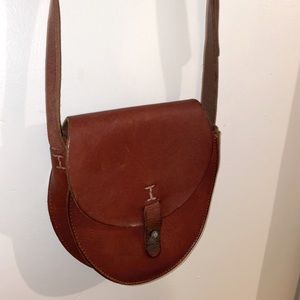 Crossbody leather satchel